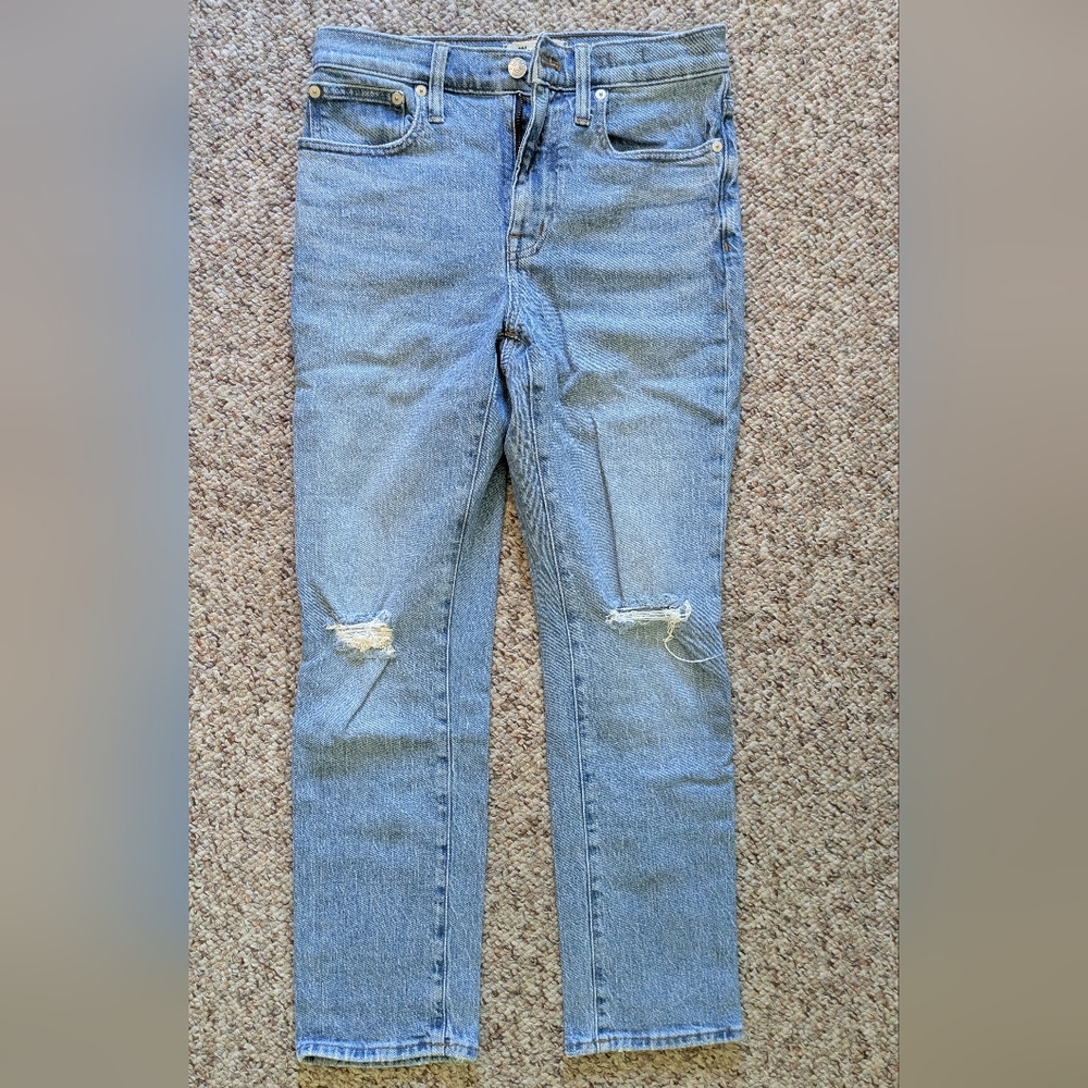 Madewell High-Rise Slim Boyjean in Blue